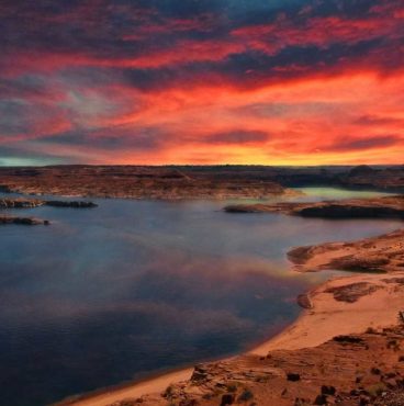 lake powell, arizona, sunrise